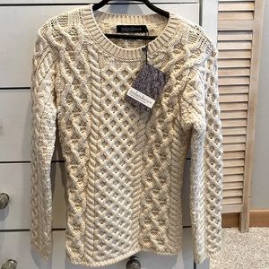 Irish made Rathlin Aran Wool Sweater